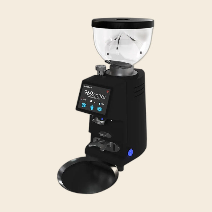 969-58 Casa On Demand Espressomühle mit 58-mm-Mahlscheiben in Schwarz, freigestellt