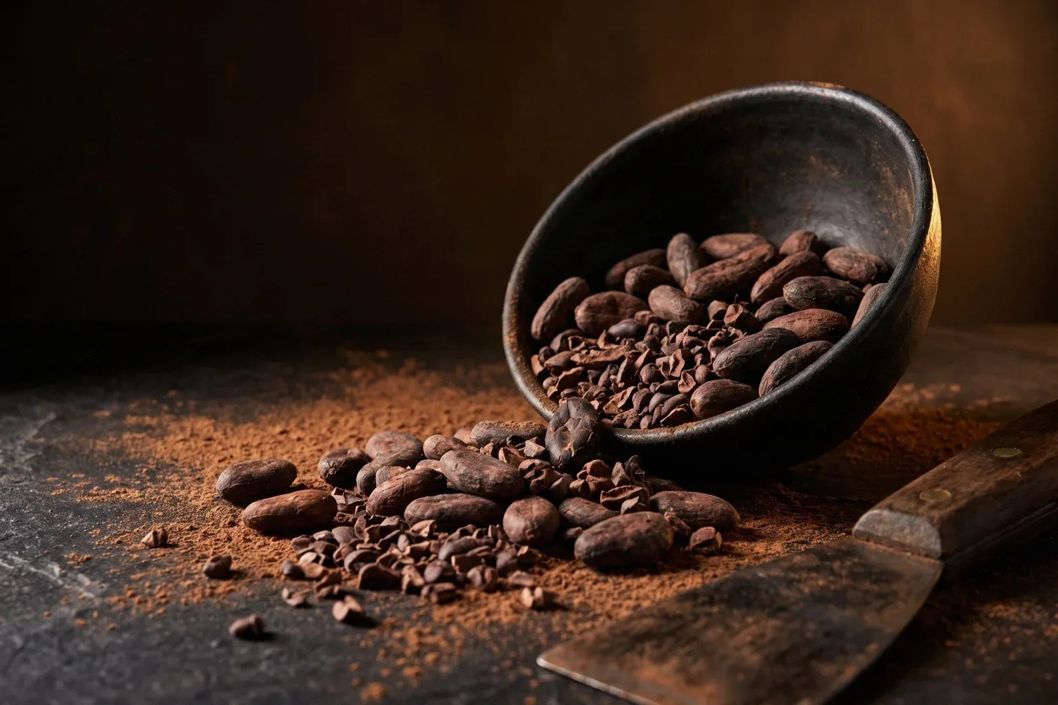 Kakaobohnen und Kakaonibs als Einstieg in den Schokoladen-Kompass von Chocolat Tübingen