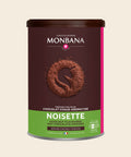 Monbana Noisette Trinkschokolade – 250 g Dose, freigestellt vor cremefarbenem Hintergrund