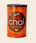 David Rio Tiger Spice Chai – 398 g Dose, freigestellt vor cremefarbenem Hintergrund