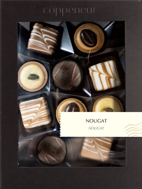 Coppeneur 10er Selection Nougat Pralinés – Originalansicht der Pralinenauswahl (Herstellerbild)
