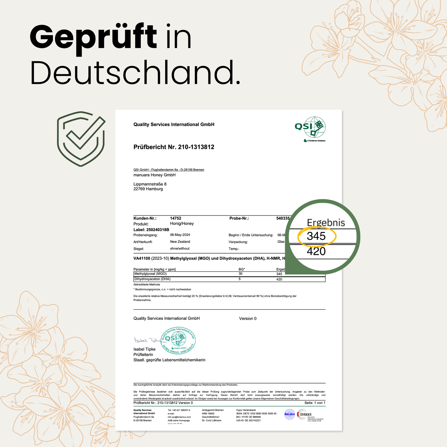 Premium Manuka-Honig MGO 250+ im lichtundurchlässigen Glas manuarahoney