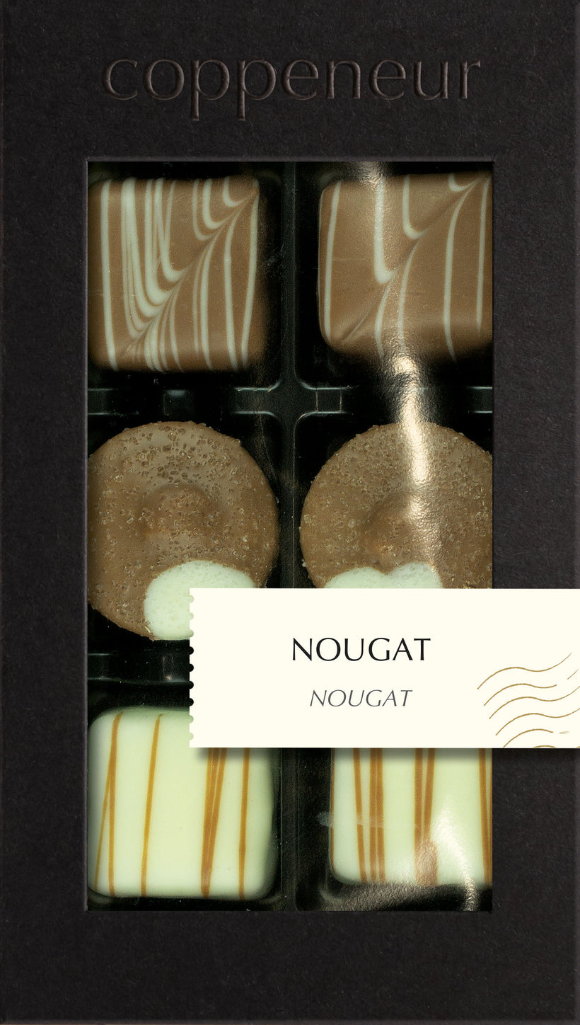 Coppeneur 6er Sélection Nougat – Originalansicht der Pralinenauswahl (Herstellerbild)