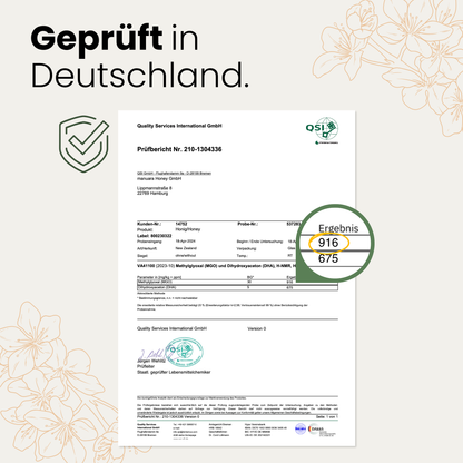 Premium Manuka-Honig MGO 800+ im lichtundurchlässigen Glas manuarahoney