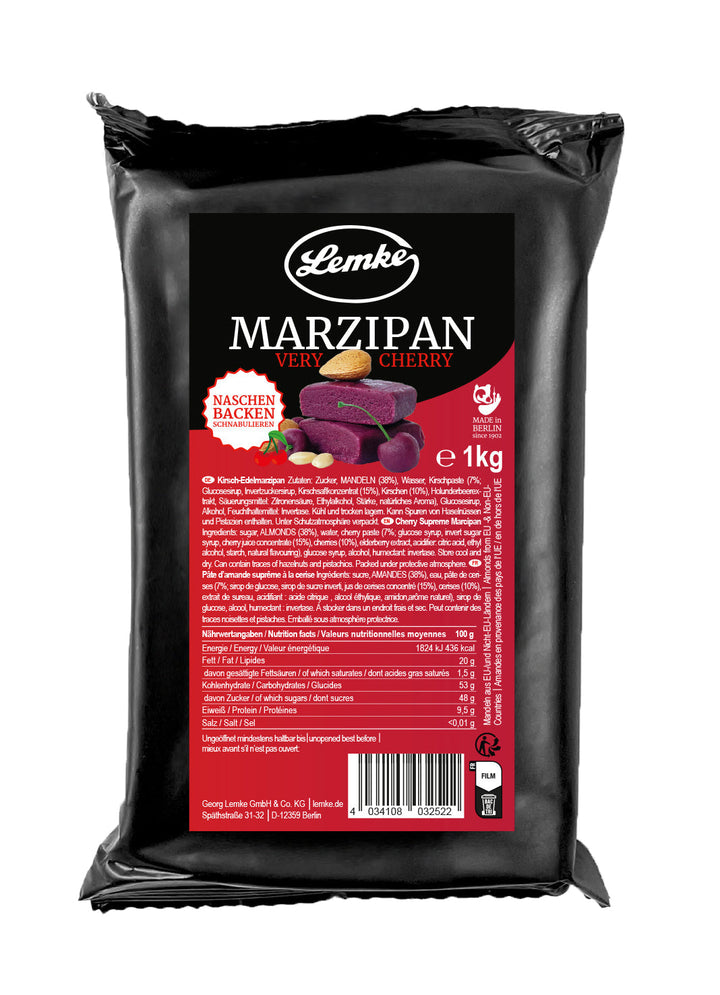 Marzipan Very Cherry 1kg Lemke Feines Berliner Marzipan & Mehr