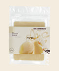 Vanille – Tafelschokolade von Art of Chocolate, 120 g, freigestellt vor cremefarbenem Hintergrund