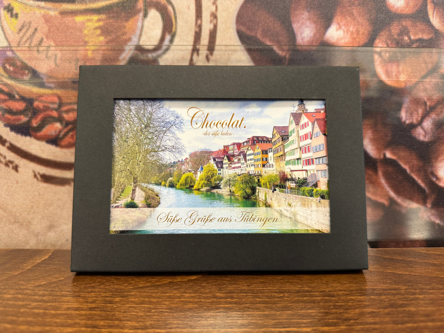 Schokoladentafel als Postkarte - Tübingen Chocolat -der süße Laden-