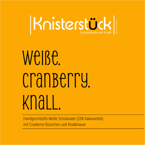 Weiße mit Cranberries & Knall Knisterstück by Chocohelden