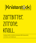 Zartbitter mit Zitrone & Knall Knisterstück by Chocohelden