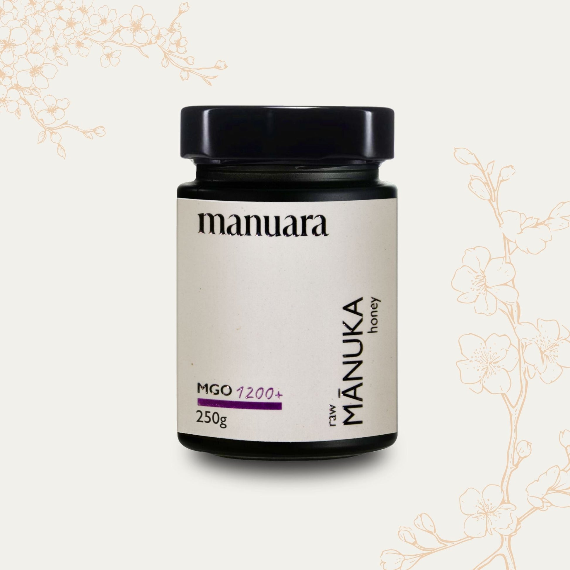 Premium Manuka-Honig MGO 1200+ im lichtundurchlässigen Glas manuarahoney