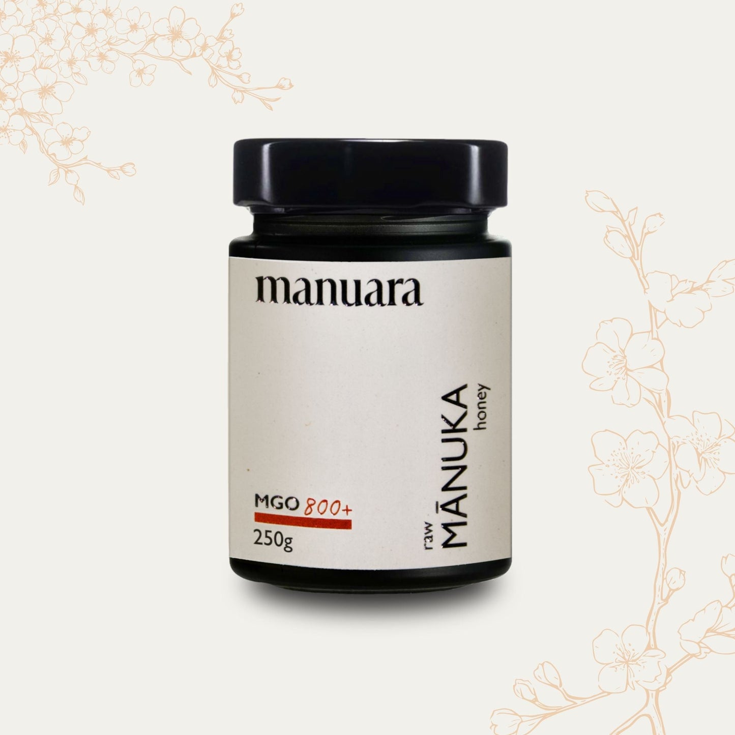 Premium Manuka-Honig MGO 800+ im lichtundurchlässigen Glas manuarahoney