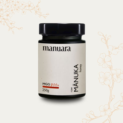 Premium Manuka-Honig MGO 800+ im lichtundurchlässigen Glas manuarahoney