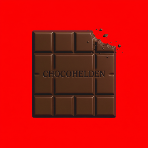 Vollmilch mit Erdbeere & Knall Knisterstück by Chocohelden
