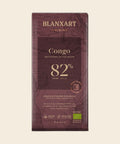 BLANXART Congo Mountains of the Moon 82 % – Schokoladentafel 75 g, freigestellt auf Creme