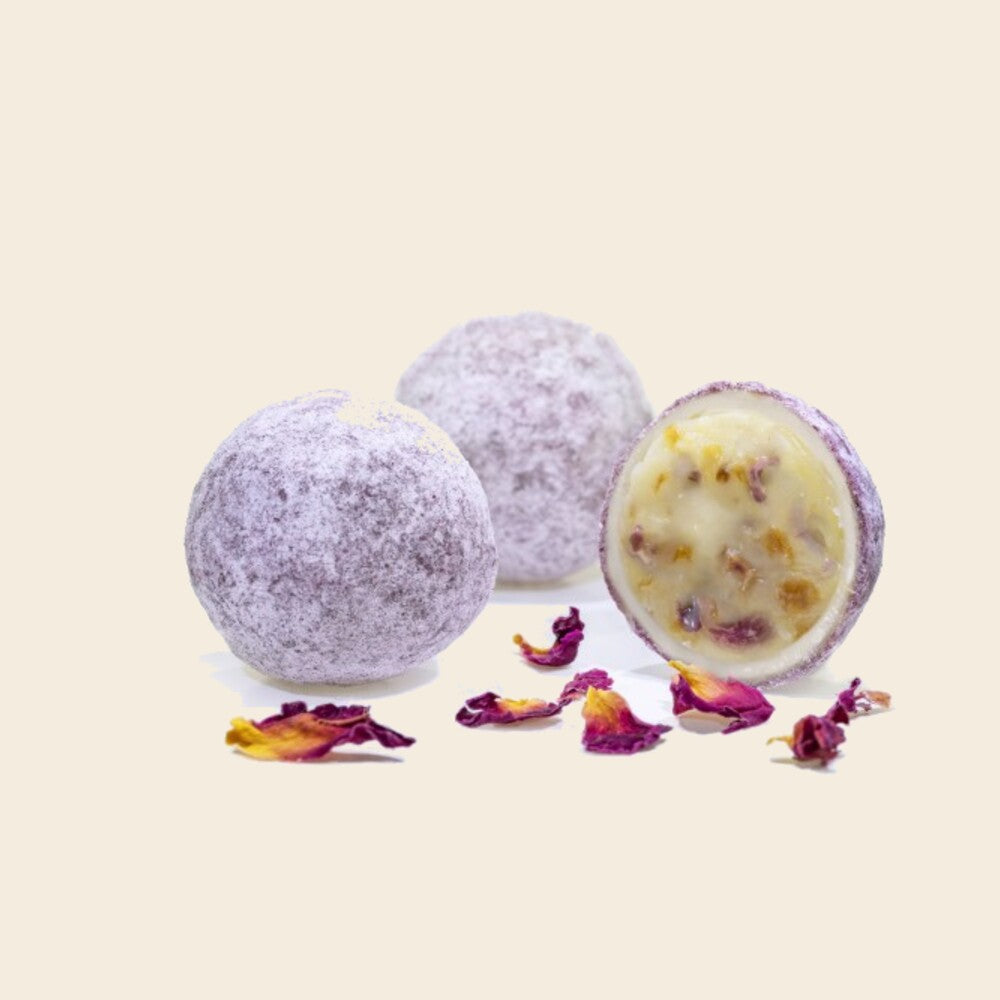 Rosenblüten in Grappa Truffes