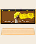 Edelnougat in Zitrone – handgeschöpfte Schokolade von Zotter, freigestellt