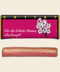 Für die liebste Mama, überhaupt! – handgeschöpfte Schokolade von Zotter, freigestellt