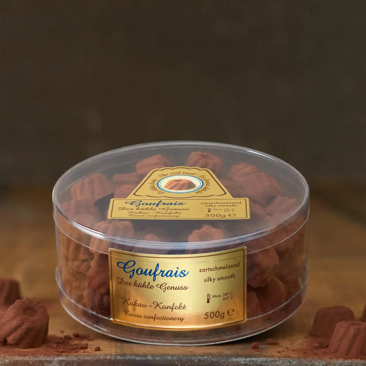 Goufrais Rundbox – Kakao-Konfekt in Gugelhupfform von Goufrais, 500 g