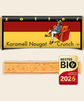 Karamell Nougat Crunch – handgeschöpfte Schokolade von Zotter, freigestellt