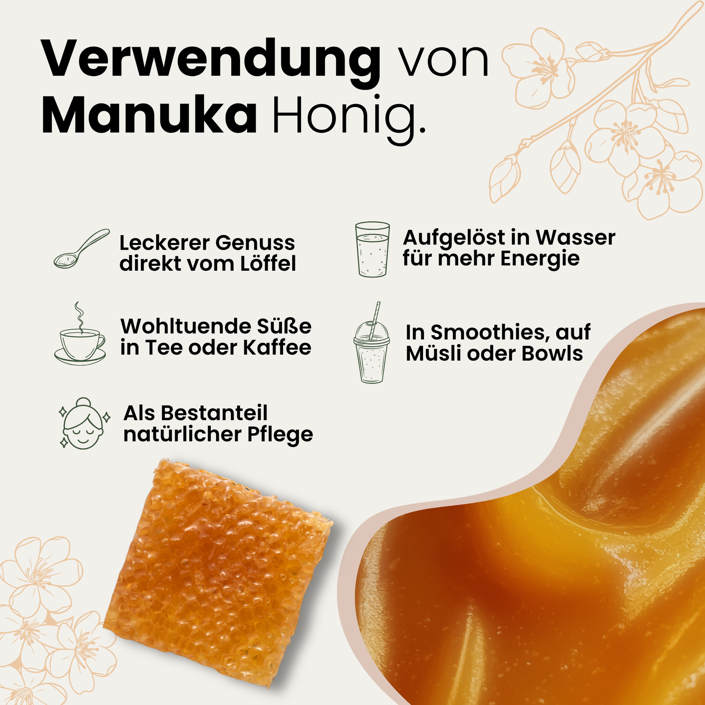 Premium Manuka-Honig MGO 1200+ im lichtundurchlässigen Glas manuarahoney