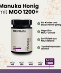 Premium Manuka-Honig MGO 1200+ im lichtundurchlässigen Glas manuarahoney