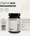Premium Manuka-Honig MGO 400+ im lichtundurchlässigen Glas manuarahoney