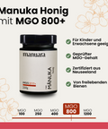 Premium Manuka-Honig MGO 800+ im lichtundurchlässigen Glas manuarahoney