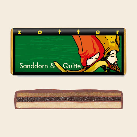 Sanddorn & Quitte – handgeschöpfte Schokolade von Zotter