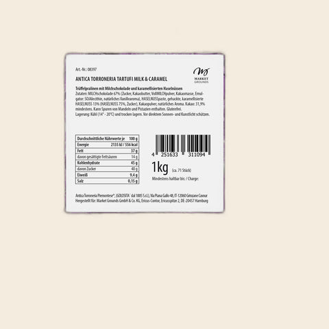 Tartufi Milk Caramel von Antica Torroneria Piemontese – weitere Ansicht, freigestellt