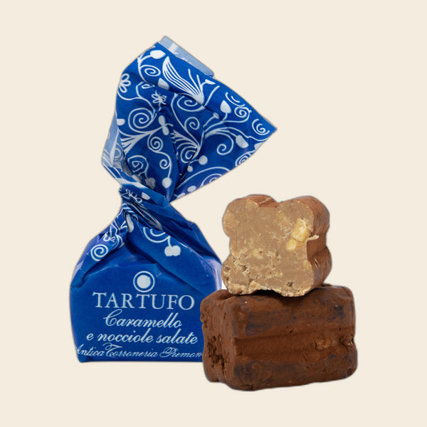 Tartufi Salted Caramel & Hazelnut von Antica Torroneria Piemontese, freigestellt