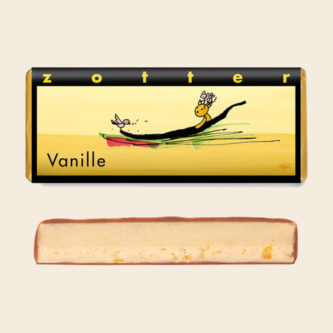 Vanille – handgeschöpfte Schokolade von Zotter