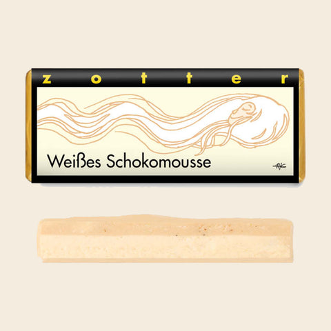 Weißes Schokomousse – handgeschöpfte Schokolade von Zotter