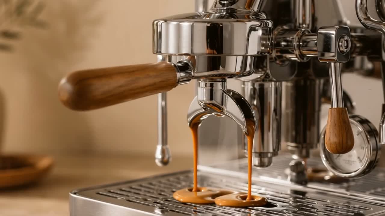 Frisch zubereiteter Espresso bei Chocolat Tübingen